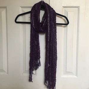 Purple & Silver Scarf NWOT